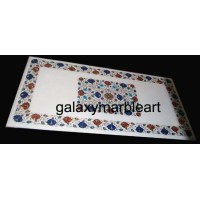 Coffee table top with semi-precious stones inlay 48x24" WPRE-482401
